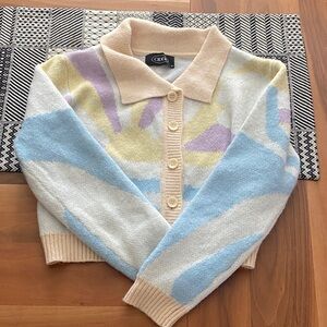 Cider Pastel Button-Up Cardigan